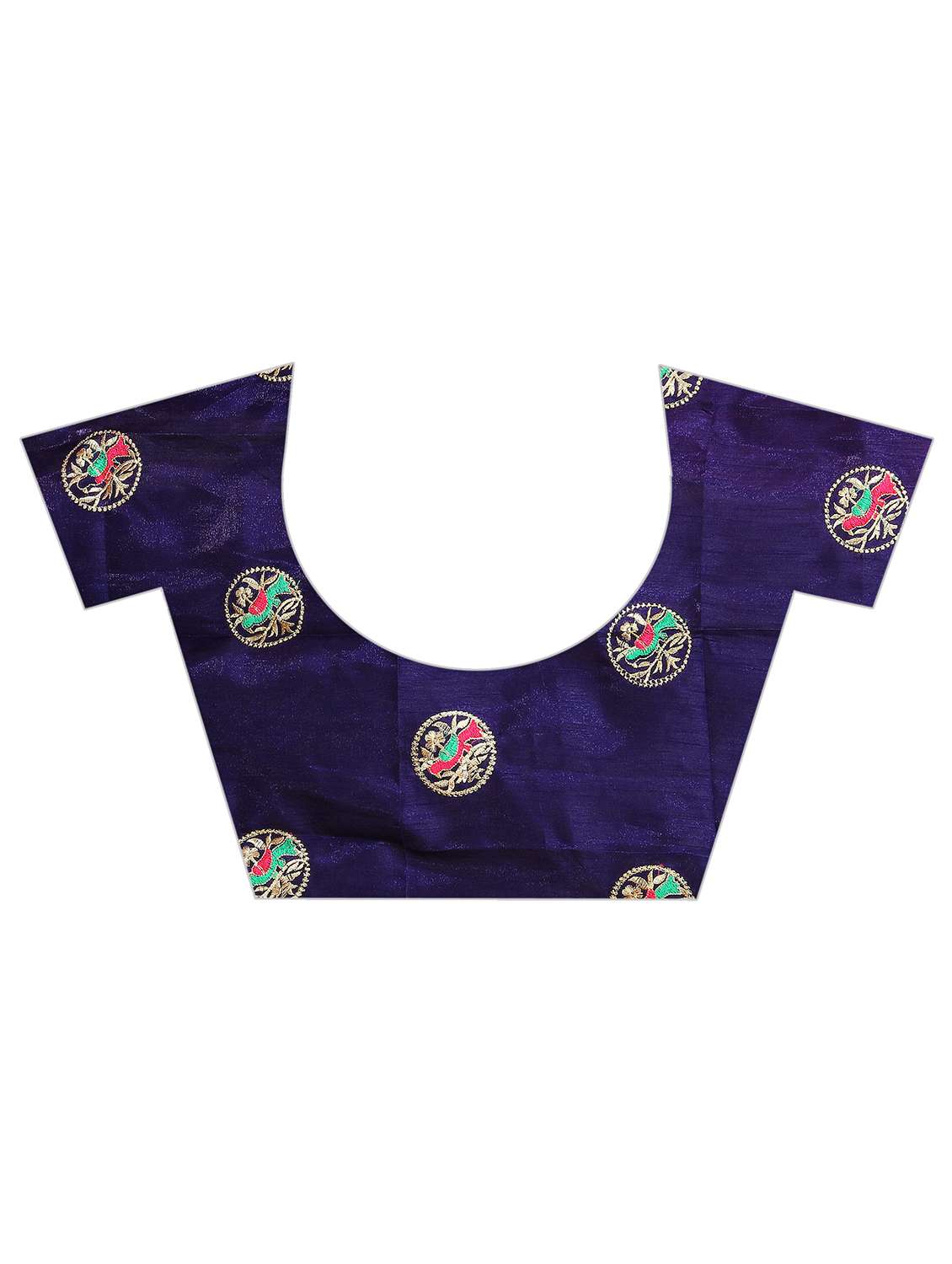 checkered mirror work embroidered saree with blouse - 15819315 -  Standard Image - 2