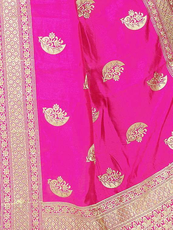 floral embroidered magenta saree with blouse - 15819779 -  Standard Image - 2