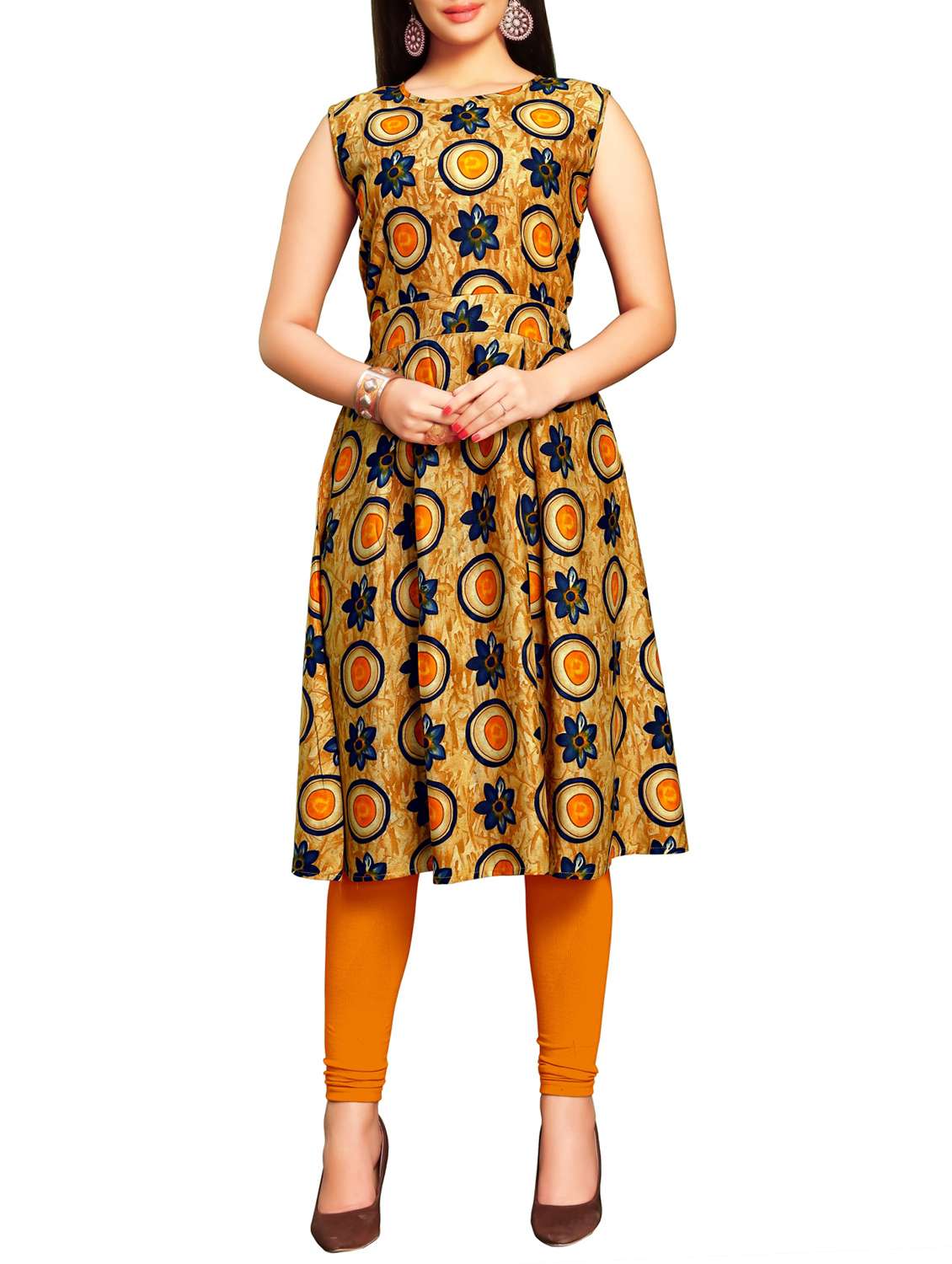 flared printed kurta