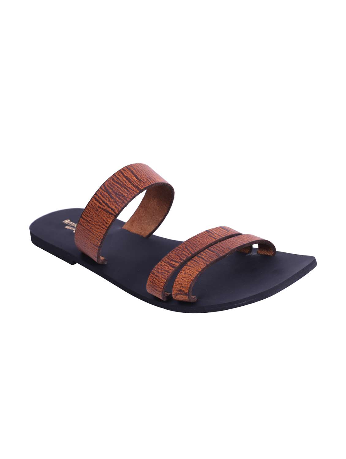 brown slip on sandals