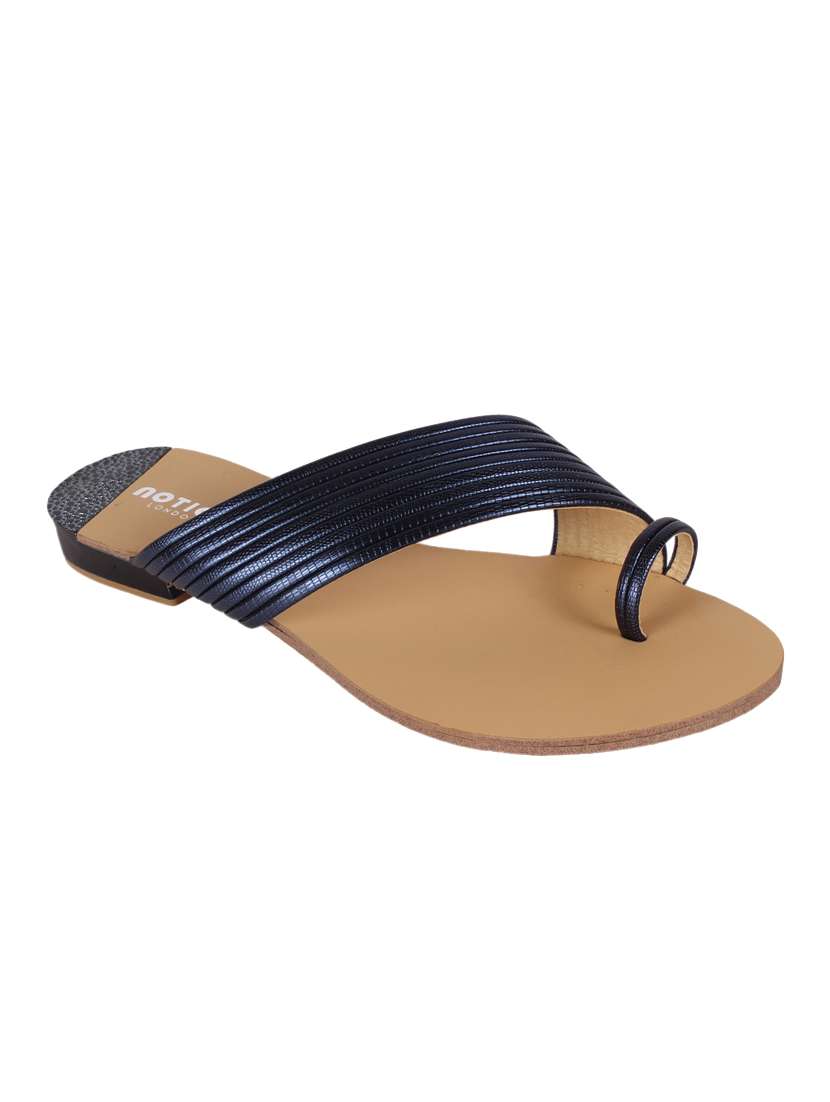 blue one toe sandals
