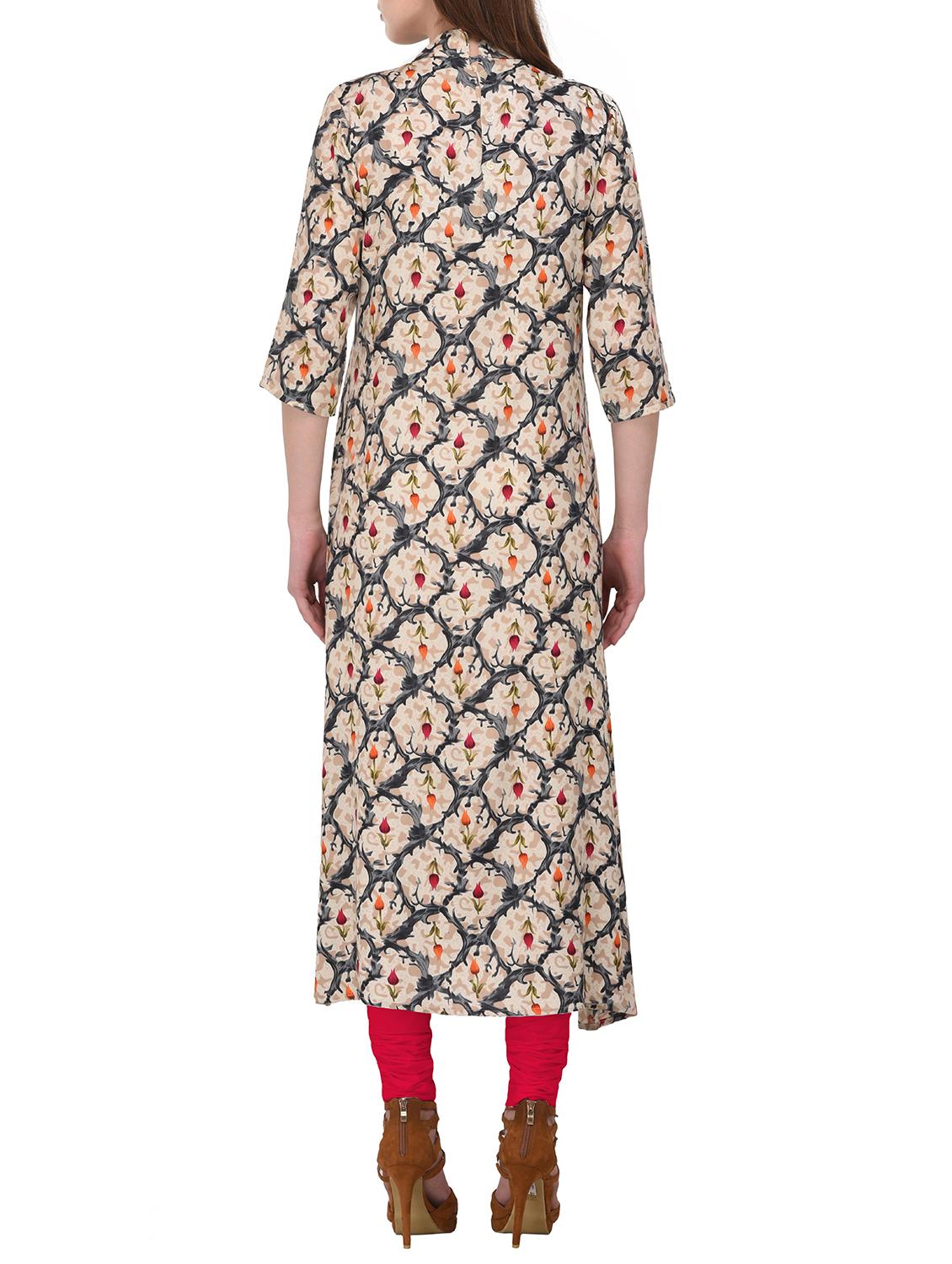 printed a-line kurta - 15825986 - Standard Image - 2