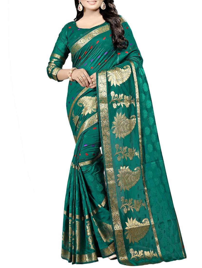 self design banarasi saree with blouse