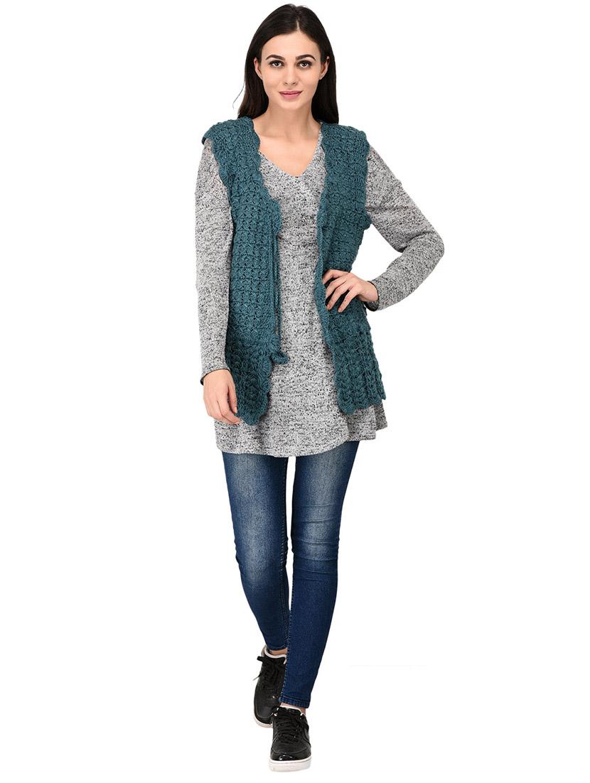 crochet wool jacket - 15829409 - Standard Image - 2