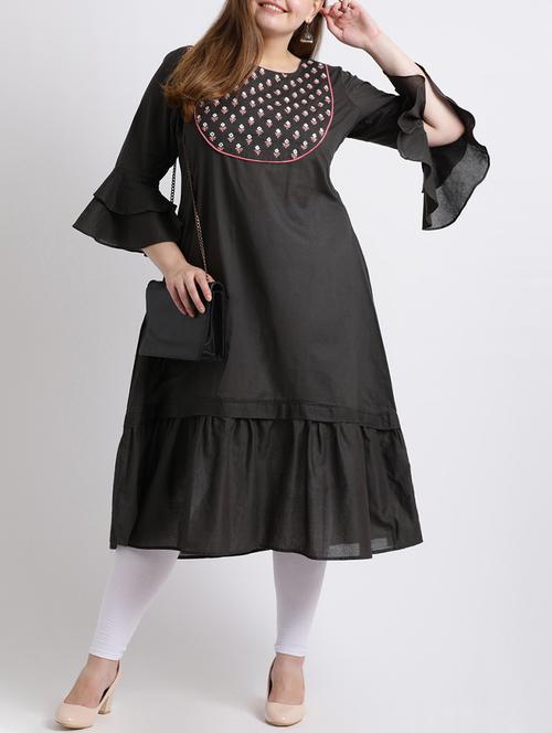 women's flared kurta - 15829435 - Standard Image - 0