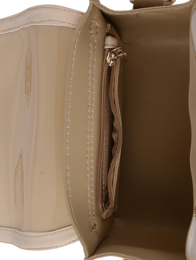 brown leatherette (pu) handbag - 15829686 - Standard Image - 2