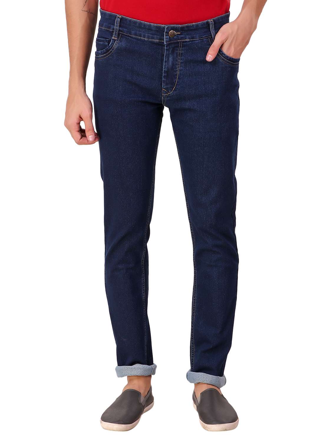 mens slim fit plain jeans