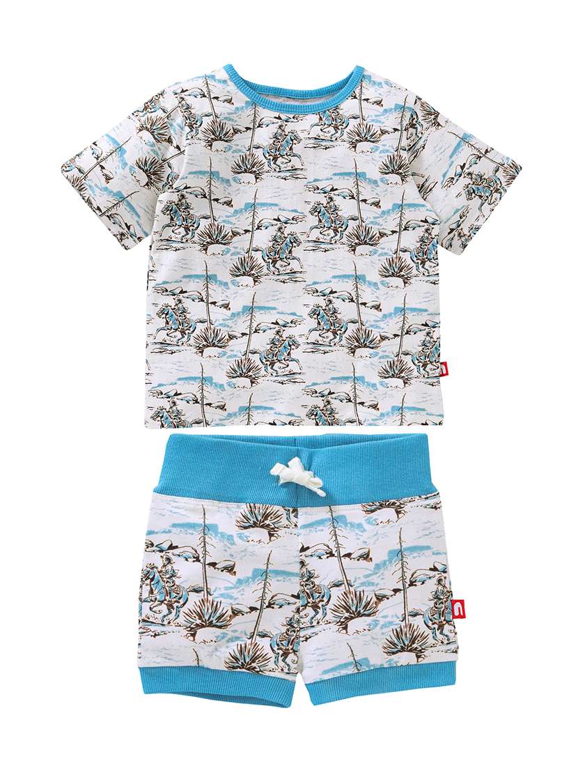 white cotton shorts set