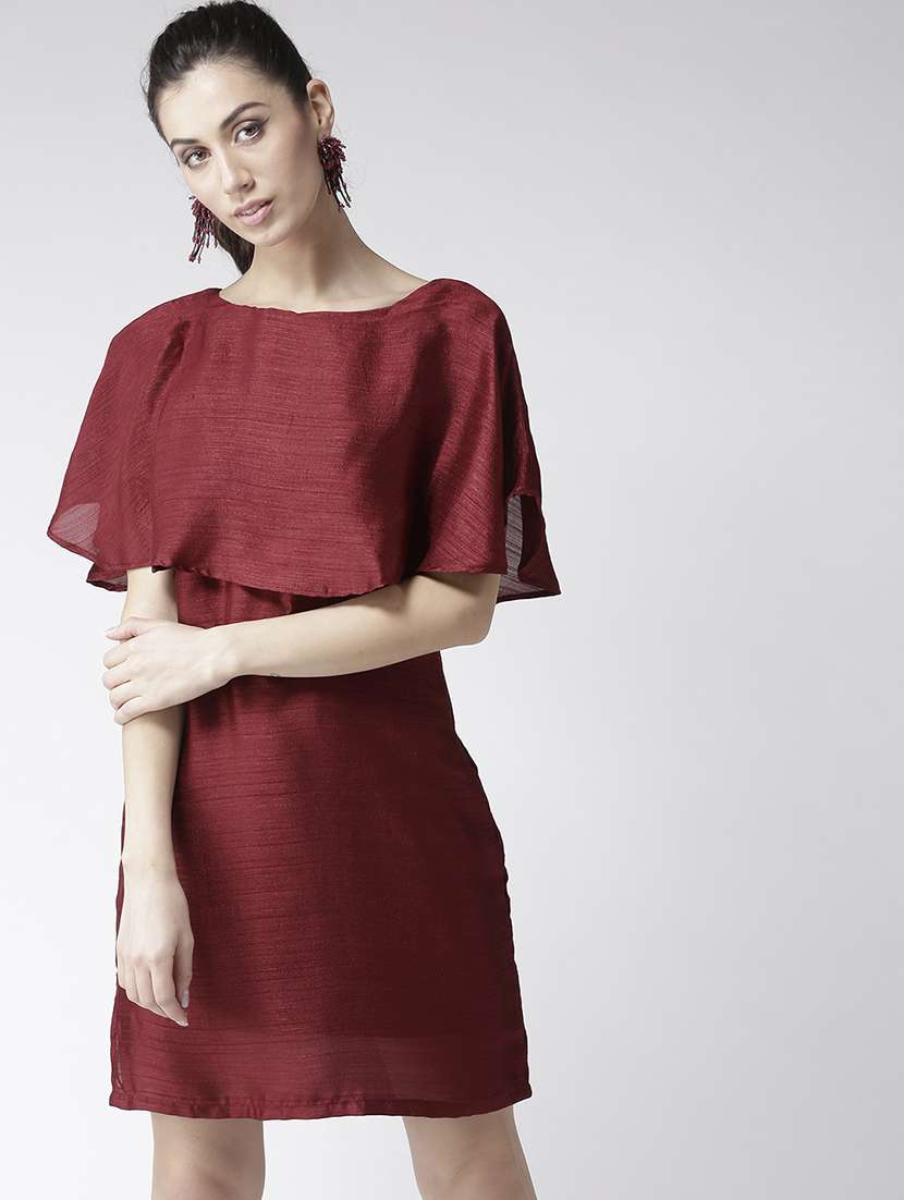 cut out back layered dress