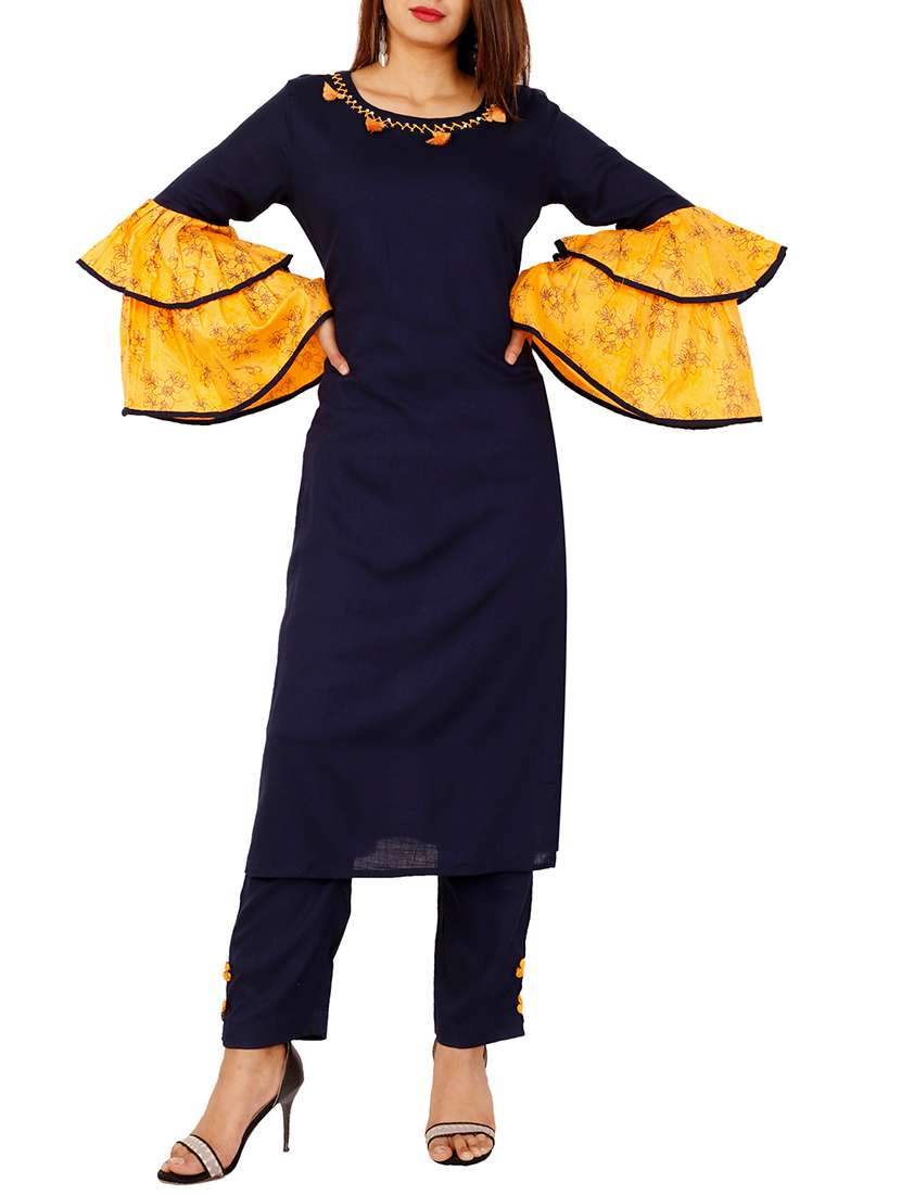 bell sleeves straight kurta