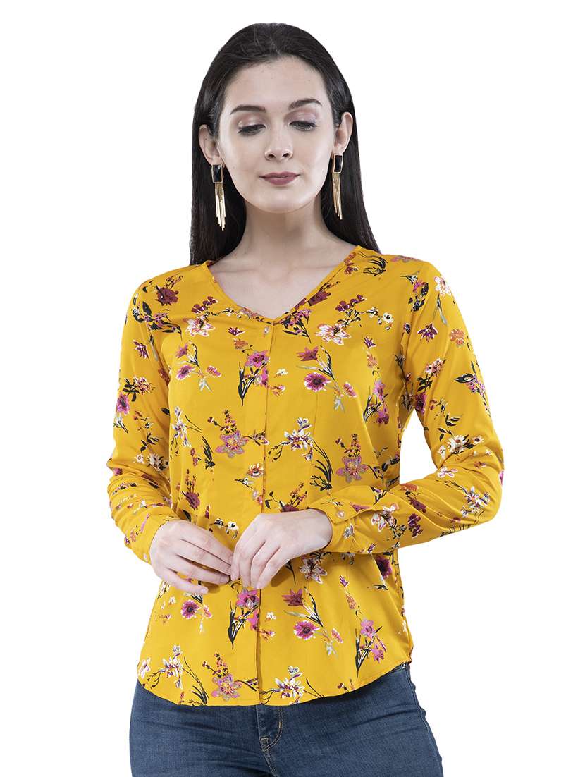 button-up floral top