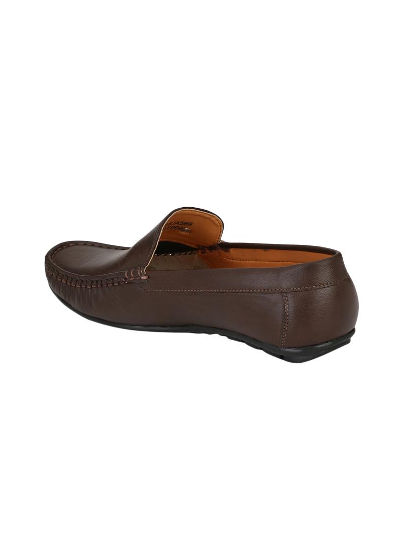 brown synthetic slip on loafers - 15839036 - Standard Image - 2