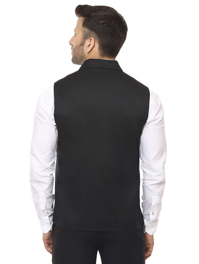 black cotton waist coat - 15840479 -  Standard Image - 2