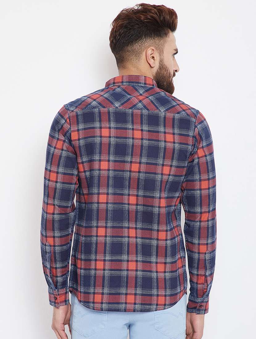 blue checkered casual shirt - 15840848 -  Standard Image - 2