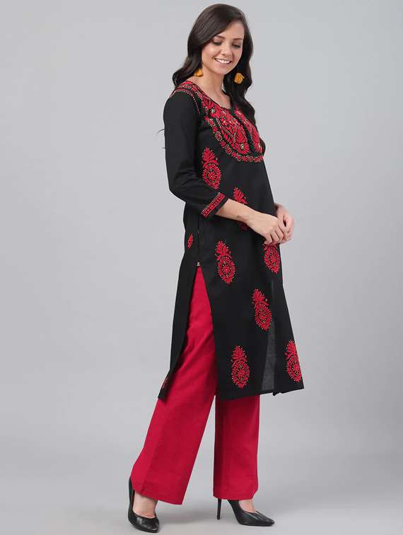 women's straight kurta - 15842069 - Standard Image - 2