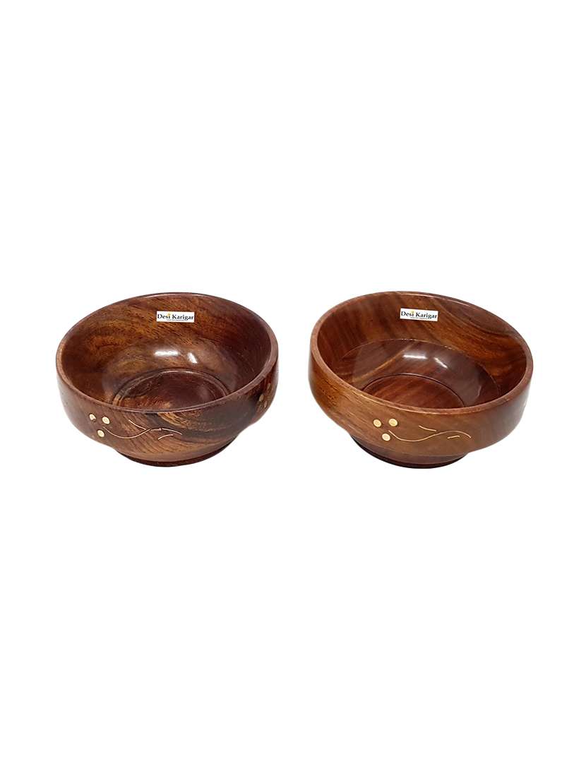  wooden bowls set of 2