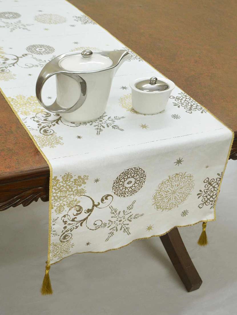gold festive table runner