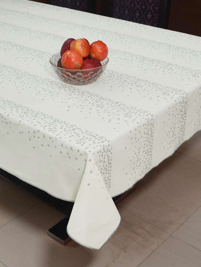 metallic print table cover