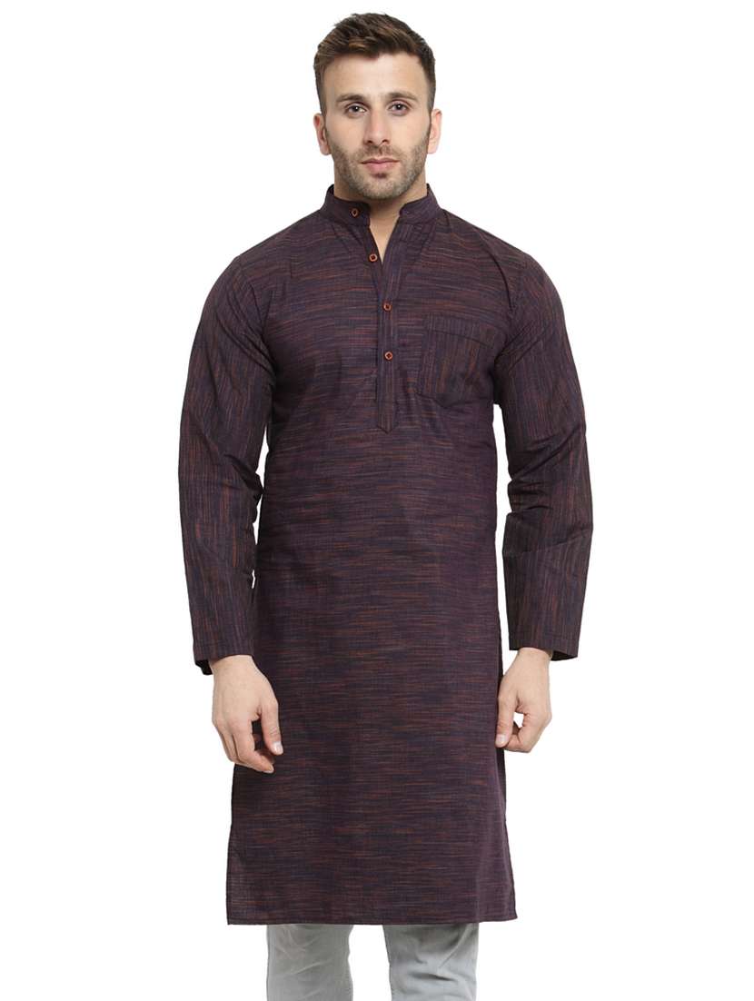 purple cotton long kurta