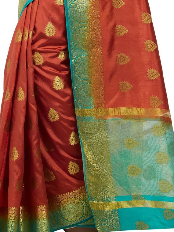 zari jacquard weave saree with blouse - 15849466 - Standard Image - 2