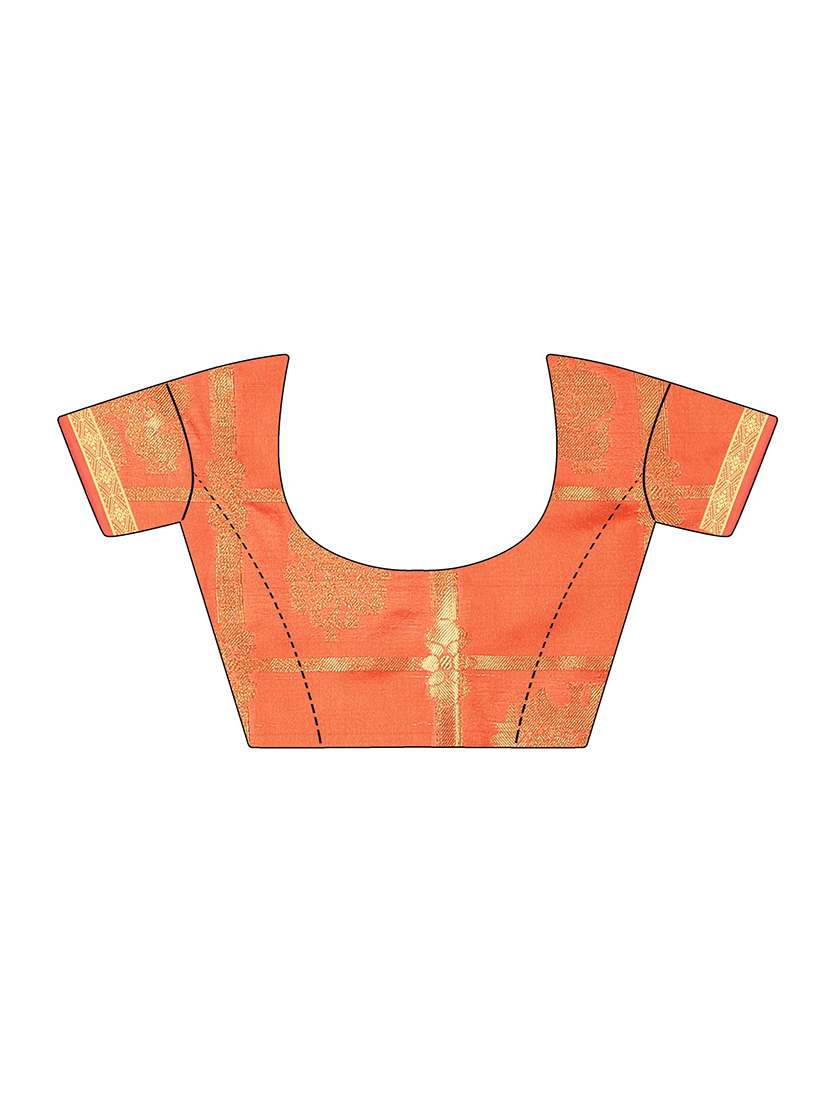 zari motif kanjivaram saree with blouse - 15849480 -  Standard Image - 2