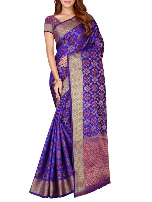women self design banarasi saree with blouse - 15849485 - Standard Image - 0