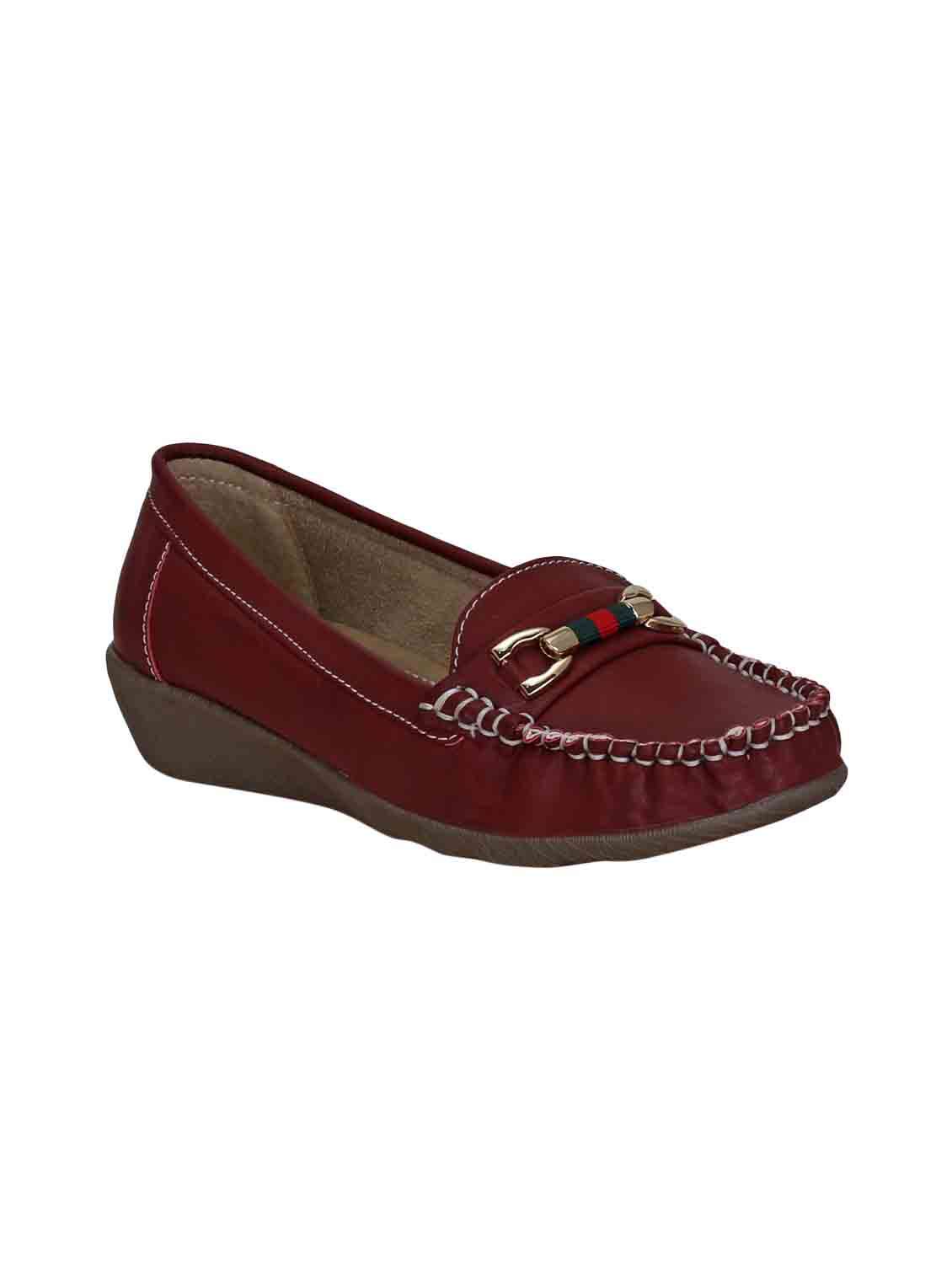 maroon slip on loafers