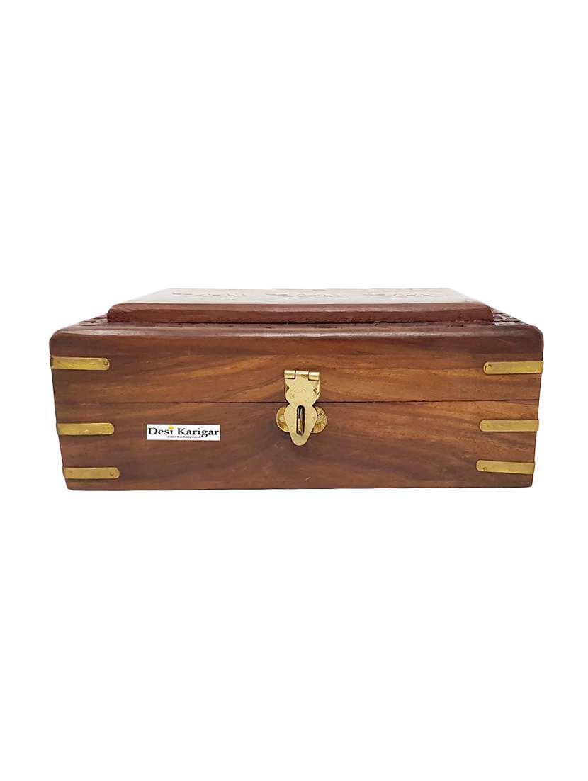 wooden handcrafted decorative jewellery storage box size(lxbxh-8x5x2.5) inch set of 3 - 15852019 -  Standard Image - 7