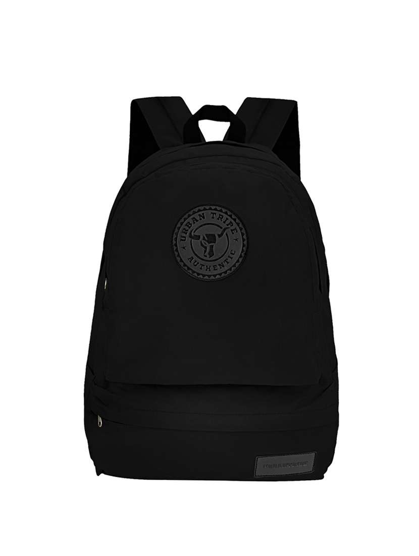 black polyester backpack