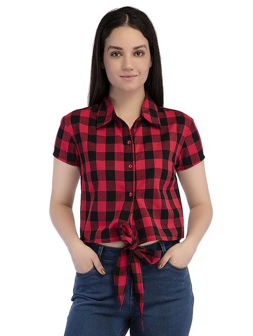 women's crop collared top - 15854708 - Standard Image - 0