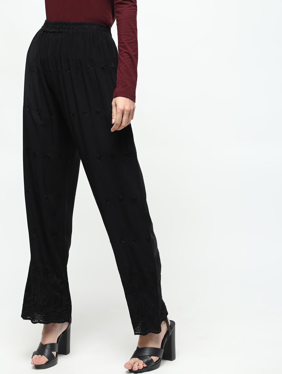 drawstring waist high rise palazzo - 15857721 - Standard Image - 2