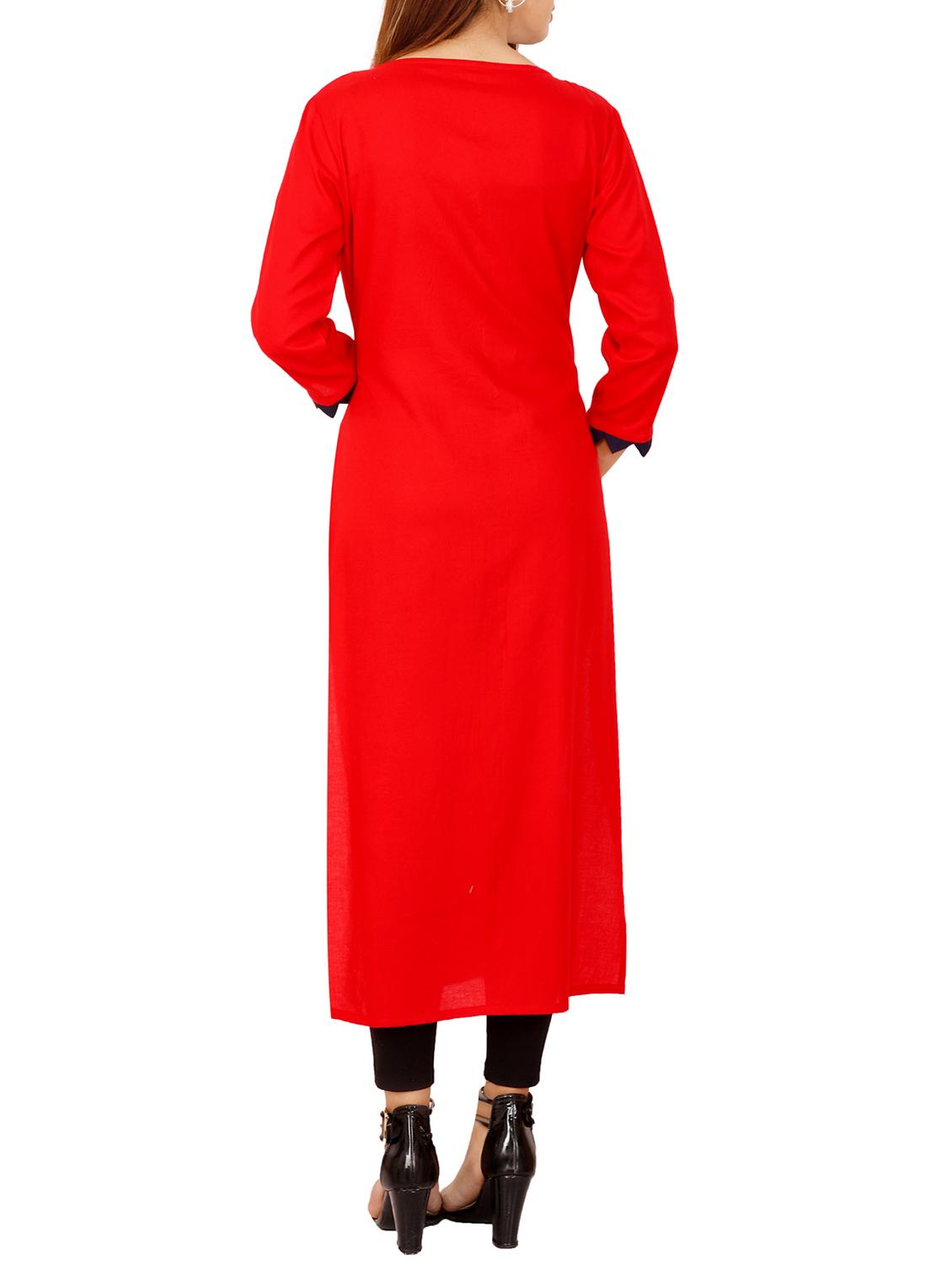women's straight kurta - 15858122 - Standard Image - 2