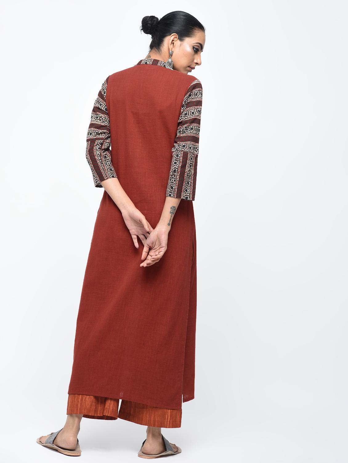 printed straight kurta with tassels - 15858494 - Standard Image - 2