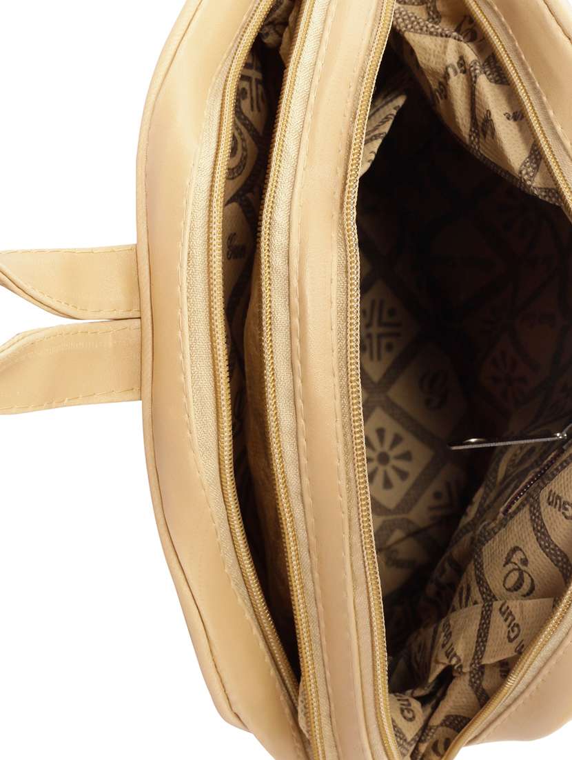 beige leatherette (pu) fashion backpack - 15859031 -  Standard Image - 2