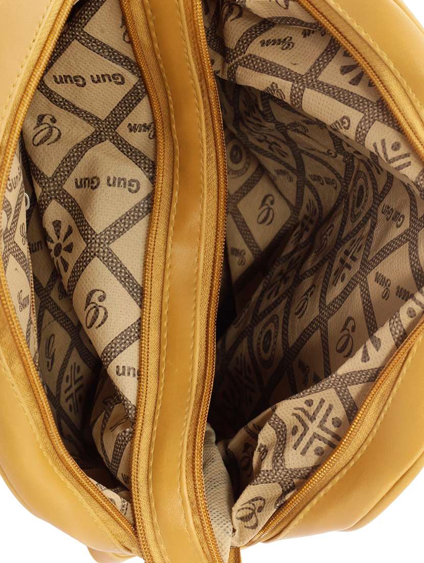 yellow leatherette (pu) fashion backpack - 15859034 -  Standard Image - 2