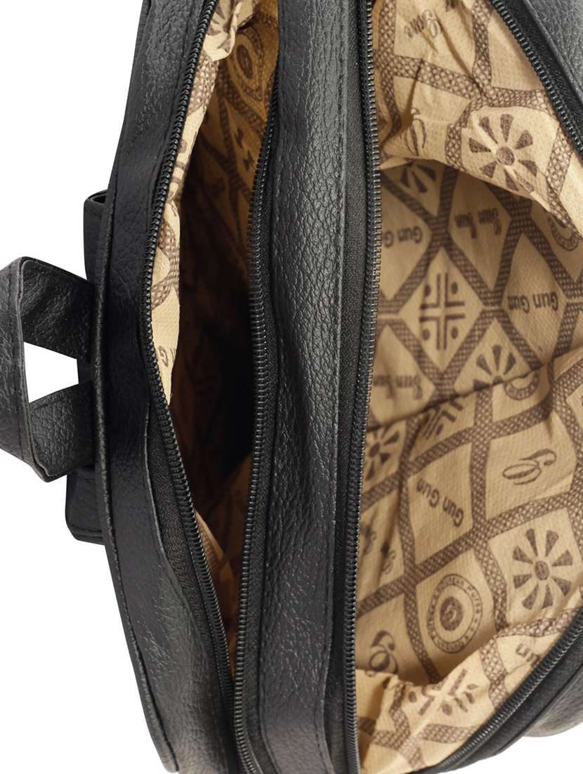 black leatherette (pu) fashion backpack - 15859037 - Standard Image - 2