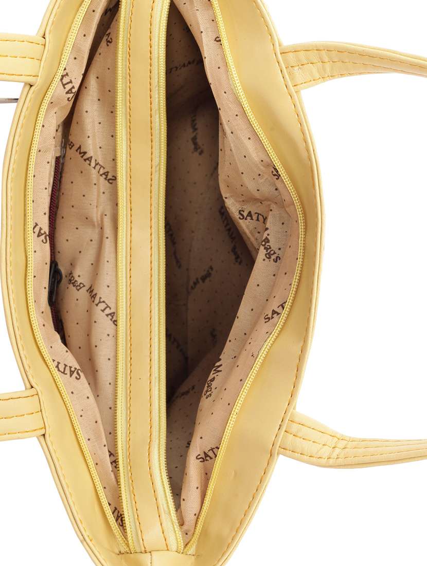 beige leatherette (pu) handbag - 15859175 -  Standard Image - 2