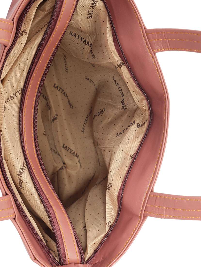 pink leatherette (pu) handbag - 15859178 -  Standard Image - 2
