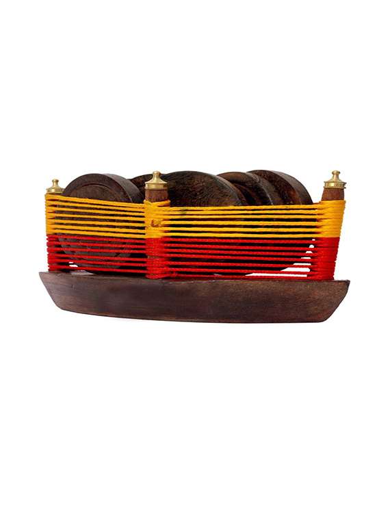 Wooden Stylish Boat Tea Coasters Home Decor
