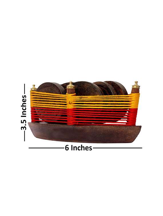 Wooden Stylish Boat Tea Coasters Home Decor