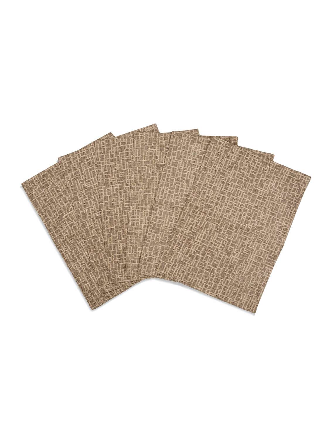 saral home unique quality viscose dining table kitchen placemats, 6 mat -33x45cm, 1 runner 33x120 cm (set of 7) - 15862241 -  Standard Image - 2