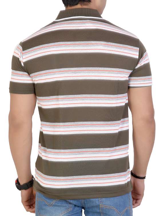 men striped pocket polo t-shirt - 15862390 - Standard Image - 2