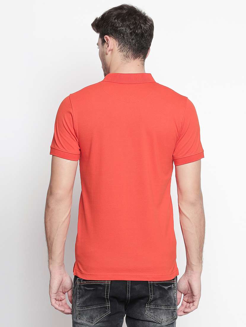 solid orange polo t-shirt - 15863804 -  Standard Image - 2