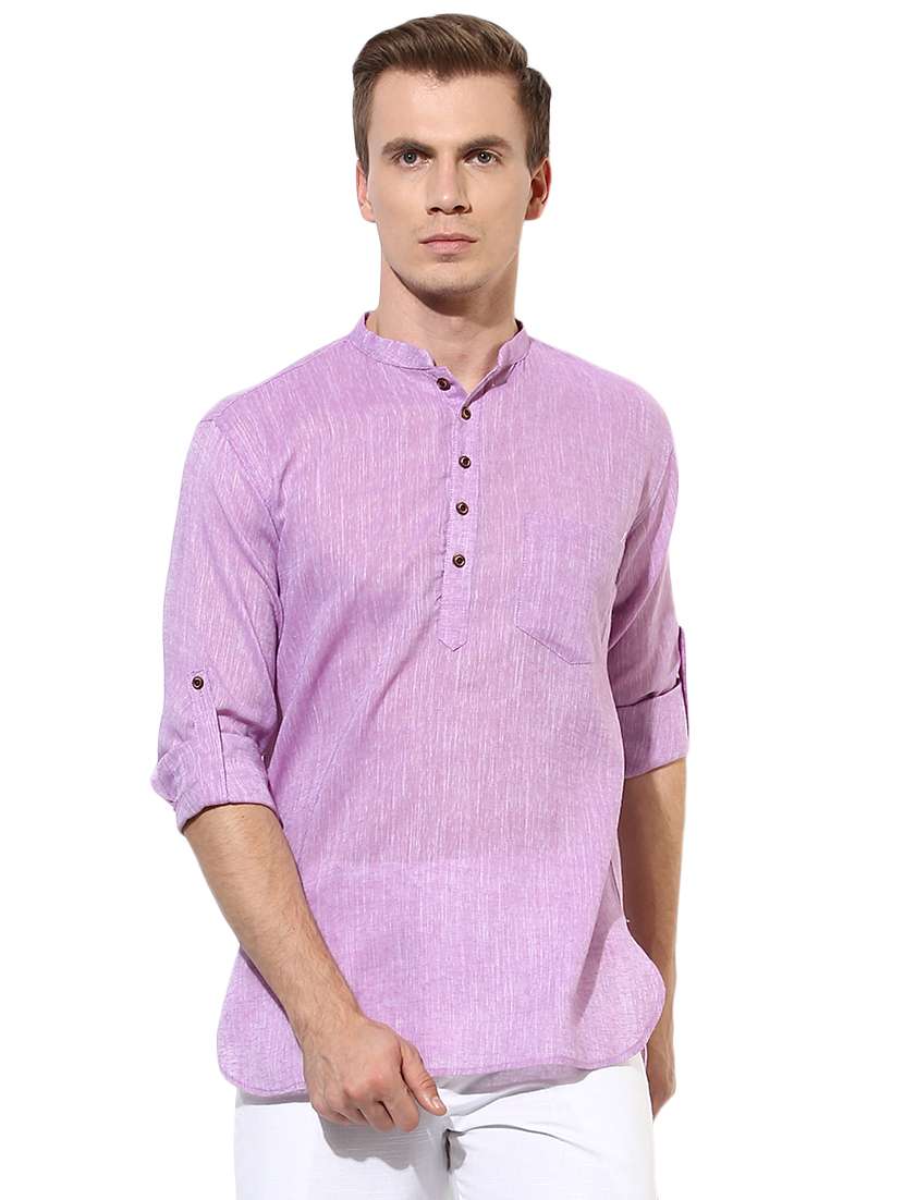 purple cotton short kurta