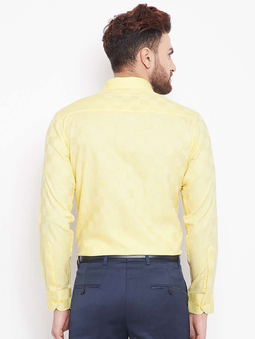 yellow checkered formal shirt - 15870340 -  Standard Image - 2