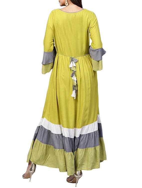 tiered embroidered dress - 15870478 - Standard Image - 2