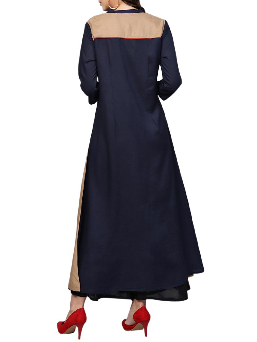 layered embroidered kurta - 15870484 - Standard Image - 2