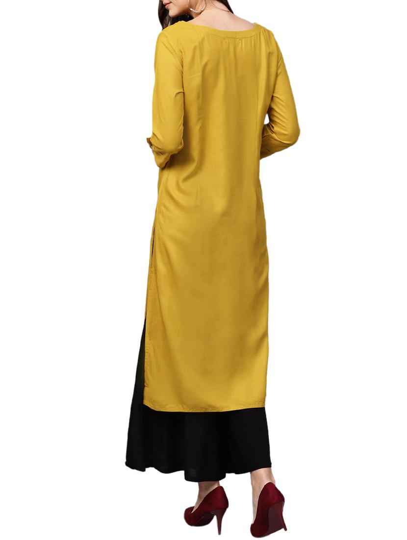 embroidered straight kurta - 15870503 - Standard Image - 2