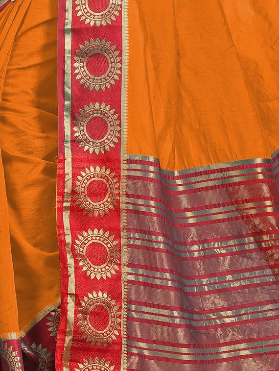 self design saree with blouse - 15871605 - Standard Image - 2