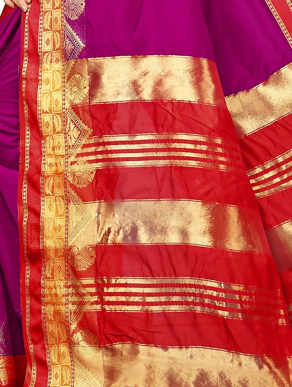 self design saree with blouse - 15871627 - Standard Image - 2